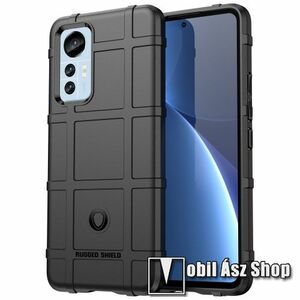 OTT! RUGGED SHIELD szilikon védő tok / hátlap - matt, ERŐS VÉDELEM - FEKETE - Xiaomi 12 Lite 5G kép