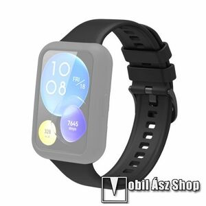 Okosóra szilikontok - FEKETE - HUAWEI Watch Fit 2 Classic Edition / Watch Fit 2 Active Edition kép