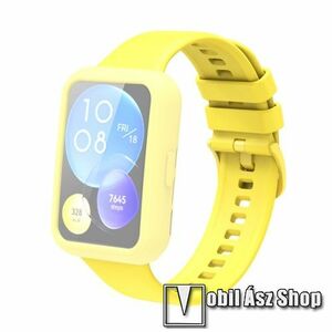 Okosóra szilikontok - CITROMSÁRGA - HUAWEI Watch Fit 2 Classic Edition / Watch Fit 2 Active Edition kép