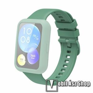 Okosóra szilikontok - ZÖLD - HUAWEI Watch Fit 2 Classic Edition / Watch Fit 2 Active Edition kép
