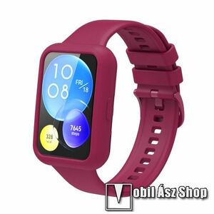 Okosóra szilikontok - BORDÓ - HUAWEI Watch Fit 2 Classic Edition / Watch Fit 2 Active Edition kép