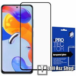 Xpro előlap védő karcálló edzett üveg - FEKETE - 9H, 0, 33mm, A teljes felületén tapad - A TELJES KIJELZŐT VÉDI! - Xiaomi Redmi Note 11 4G (Global version) / Redmi Note 11S (Global version) - GYÁRI kép