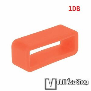 Okosóra szíj bújtató - 1db, szilikon, 14mm széles szíjakhoz, nem mérgező, mosható, A feltüntetett méret a bujtató belső szélességét jelöli! - NARANCSSÁRGA kép