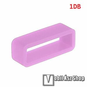 Okosóra szíj bújtató - 1db, szilikon, 14mm széles szíjakhoz, nem mérgező, mosható, A feltüntetett méret a bujtató belső szélességét jelöli! - RÓZSASZÍN kép