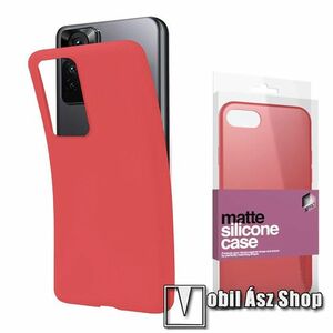 Xpro szilikon védő tok / hátlap - ULTRAVÉKONY! 0.33mm - MATT PIROS - Xiaomi Redmi Note 11 4G (Global version) / Redmi Note 11S (Global version) - GYÁRI kép