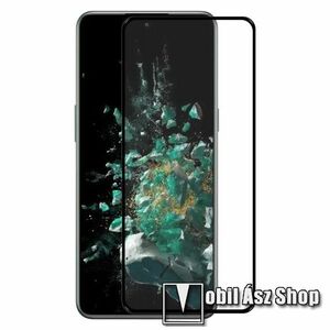 ENKAY előlap védő karcálló edzett üveg - FEKETE - 0, 26mm, 9H, A teljes felületén tapad, A teljes kijelzőt védi - Oneplus 10T 5G / Ace Pro 5G - GYÁRI kép