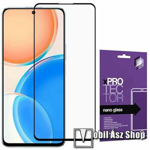 Xpro Flexible 9H Nano Glass rugalmas edzett üveg - FEKETE - 0, 15 mm vékony, A TELJES KIJELZŐT VÉDI! - HUAWEI Honor X30i / Honor X8 / Honor Play6T Pro - GYÁRI kép