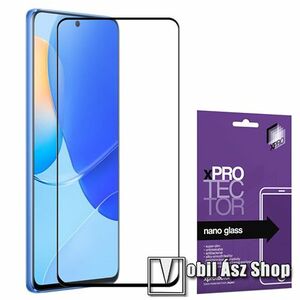 Xpro Flexible 9H Nano Glass rugalmas edzett üveg - FEKETE - 0, 15 mm vékony, A TELJES KIJELZŐT VÉDI! - HUAWEI nova 9 SE / Honor 50 SE - GYÁRI kép