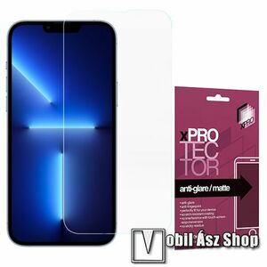 Xpro képernyővédő fólia - Anti-Glare - MATT! - 1db, törlőkendővel, A képernyő sík részét védi! - APPLE iPhone 14 Pro - GYÁRI kép