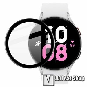 IMAK Anti-Scratch Bubble-Free HD PMMA flexibilis okosóra üvegfólia - FEKETE - 1db - A TELJES ELŐLAPOT VÉDI! - SAMSUNG Galaxy Watch5 44mm (SM-R915F) - GYÁRI kép