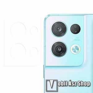 Kamera lencsevédő karcálló edzett üveg - 1db, 9H, 0, 33mm, Arc Edge - Oppo Reno8 Pro (Global) (CPH2357) / Reno8 Pro Plus (PFZM10) kép