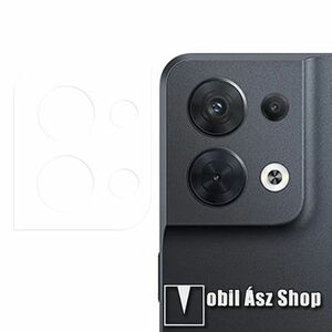 Kamera lencsevédő karcálló edzett üveg - 1db, 9H, 0, 33mm, Arc Edge - Oppo Reno8 5G (Global) / Reno8 5G (China) kép