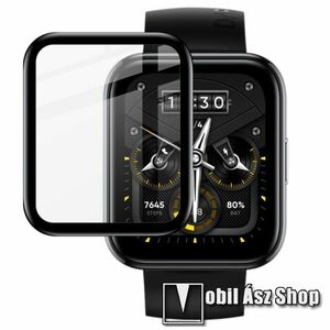 IMAK Anti-Scratch Bubble-Free HD PMMA flexibilis okosóra üvegfólia - FEKETE - 1db - A TELJES ELŐLAPOT VÉDI! - Realme Watch 2 Pro - GYÁRI kép