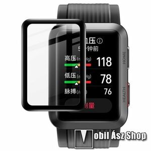 IMAK Anti-Scratch Bubble-Free HD PMMA flexibilis okosóra üvegfólia - FEKETE - 1db - A TELJES ELŐLAPOT VÉDI! - HUAWEI Watch D - GYÁRI kép