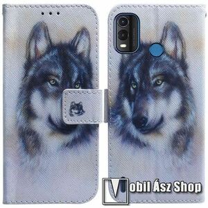 Notesz / mappa tok - FARKAS MINTÁS - oldalra nyíló, rejtett mágneses záródás, belső zseb, asztali tartó funkció, szilikon belső - NOKIA G11 Plus kép