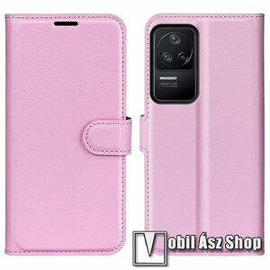 WALLET notesz tok / flip tok - RÓZSASZÍN - asztali tartó funkciós, oldalra nyíló, rejtett mágneses záródás, bankkártyatartó zseb, szilikon belső - Xiaomi Redmi K40S 5G / Poco F4 5G kép