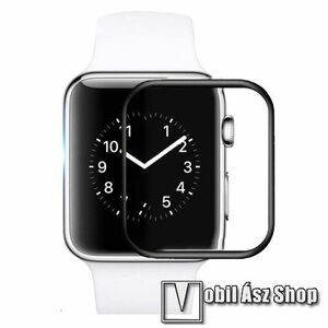 Okosóra előlap védő karcálló edzett üveg - 1db, 9H, 3D - A TELJES ELŐLAPOT VÉDI! - FEKETE - APPLE Watch Ultra (49mm) / Watch Ultra 2 (49mm) kép