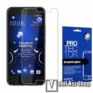 Xpro előlap védő karcálló edzett üveg - 0, 33 mm vékony, 9H, Arc Edge, A képernyő sík részét védi - HTC U11 Life - GYÁRI kép