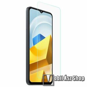 Előlap védő karcálló edzett üveg - 0, 3 mm vékony, 9H, Arc Edge, A képernyő sík részét védi - Xiaomi Poco M5 4G kép