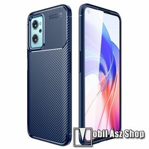 OTT! CARBON PRO szilikon védő tok / hátlap - SÖTÉTKÉK - karbon mintás, ERŐS VÉDELEM! - Realme 9i (RMX3491) / Oppo A36 / A76 / A96 4G kép