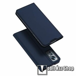 DUX DUCIS SKIN PRO slim design notesz / mappa tok - SÖTÉTKÉK - oldalra nyíló flip cover, asztali tartó funkció, szilikon belső, mágneses záródás - Xiaomi 12 Lite - GYÁRI kép