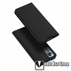DUX DUCIS SKIN PRO slim design notesz / mappa tok - FEKETE - oldalra nyíló flip cover, asztali tartó funkció, szilikon belső, mágneses záródás - Xiaomi 12 Lite - GYÁRI kép