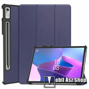 Notesz / mappa tok - SÖTÉTKÉK - oldalra nyíló flip cover, TRIFOLD asztali tartó funkciós, erősített sarkok, mágneses záródás, műanyag belső - Lenovo Tab P11 Pro (Gen 2) kép
