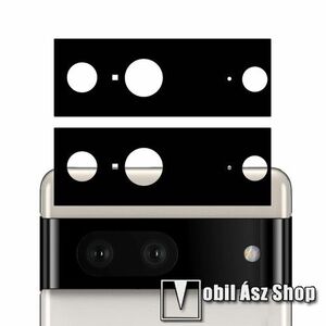 Kamera lencsevédő üvegfólia - FEKETE - 2db, 9H, 0.2 mm, Arc Edges - Google Pixel 7 kép