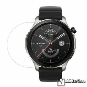 Xiaomi Amazfit GTR 4, Okosóra TPU képernyővédő fólia, 1db, Törlőkendővel, Átlátszó kép