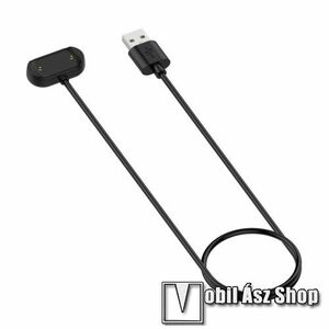 Okosóra USB töltő - FEKETE - mágneses, 1m hosszú - Xiaomi Amazfit GTS 3 / GTR 3 / GTR 3 Pro / T-Rex 2 / GTR 4 / GTR 4 Pro / GTS 4 / Cheetah / Cheetah Round / Cheetah Pro kép