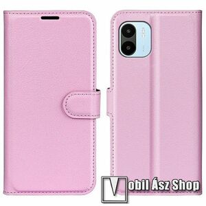 WALLET notesz tok / flip tok - RÓZSASZÍN - asztali tartó funkciós, oldalra nyíló, rejtett mágneses záródás, bankkártyatartó zseb, szilikon belső - Xiaomi Redmi A1 / Redmi A2 kép