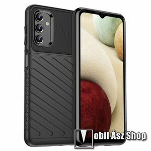 OTT! THUNDER SERIES szilikon védő tok / hátlap - FEKETE - 3D textúrált mintás, ERŐS VÉDELEM - SAMSUNG Galaxy A04s (SM-A047F) kép