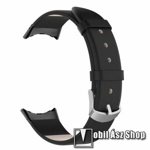 Google Pixel Watch 3 41mm, Watch 2, Watch 1, Okosóra szíj, PU bőr, Csatos, Fekete kép