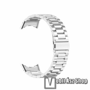 Google Pixel Watch 3 41mm, Watch 2, Watch 1, Fém okosóra szíj, Rozsdamentes acél, Csatos, Ezüst kép