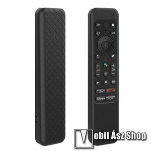 Sony XR-A80K / XR-X90K / TX800U TV távirányitóhoz szilikon védő tok - csúszásgátló, cseppálló - FEKETE kép