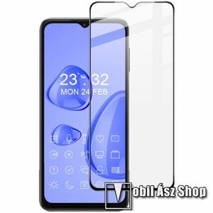 IMAK Pro+ előlap védő karcálló edzett üveg - FEKETE - 9H, A teljes felületén tapad! - A TELJES KIJELZŐT VÉDI - SAMSUNG Galaxy A23 4G (SM-A235F) / A23 5G (SM-A236B/DSN) / M23 5G (SM-M236B/DS) / F23 5G (SM-E236) - GYÁRI kép