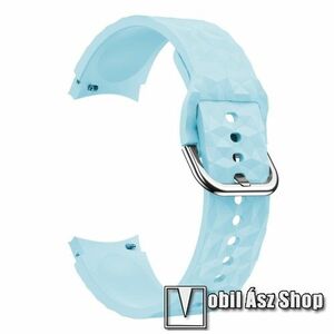 Okosóra szíj - BABAKÉK - szilikon, rombusz mintás - 128mm+98mm hosszú, 20mm széles - SAMSUNG Galaxy Watch4 Classic 46mm (SM-R890) / 42mm (SM-R880) / Watch4 44mm (SM-R870) / 40mm (SM-R860) / Watch5 44mm (SM-R915F) / 40mm (SM-R905F) / Pro (SM-R925F) kép