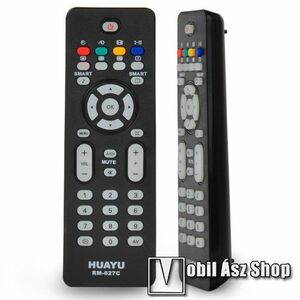 PHILIPS HUAYU RM-627C utángyártott TV távirányító - 2x AAA elemmel működik (NEM TARTOZÉK) - FEKETE kép