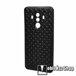 BASEUS Woven Series szilikon védő tok / hátlap - FEKETE - szövött textúra, légáteresztő - HUAWEI Mate 10 Pro - GYÁRI kép
