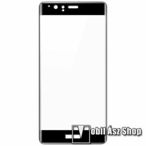 IMAK Full Cover előlap védő karcálló edzett üveg - FEKETE - 9H - A TELJES KIJELZŐT VÉDI! - HUAWEI P9 Plus - GYÁRI kép