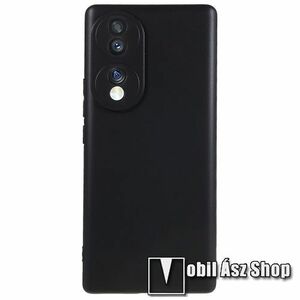 Szilikon védő tok / hátlap - MATT - FEKETE - HUAWEI Honor 70 5G (FNE-AN00) kép