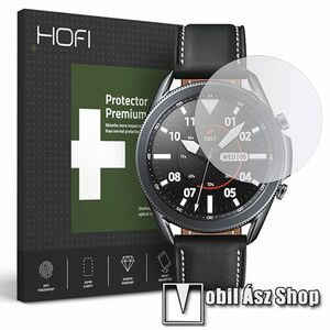 HOFI Glass Pro+ okosóra előlap védő karcálló edzett üveg - 1db, 0.3mm, 9H, A képernyő sík részét védi! - SAMSUNG Galaxy Watch3 45mm (SM-R845F) - GYÁRI kép