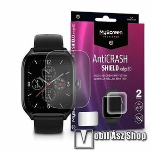 MyScreen Protector AntiCrash Shield Edge3D okosóra képernyővédő fólia - Ultra Clear, ÖNREGENERÁLÓ! - 2db - Xiaomi Amazfit GTS 4 - GYÁRI kép