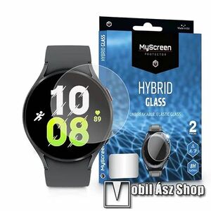 MyScreen Protector Hybrid Glass okosóra flexibilis üveg képernyővédő - ÁTLÁTSZÓ - 2 db, 8H, A képernyő sík részét védi - SAMSUNG Galaxy Watch5 44mm (SM-R915F) - GYÁRI kép