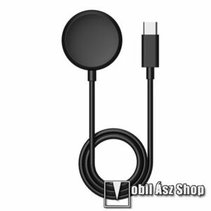 Okosóra USB töltő - FEKETE - Type-C csatlakozó, mágneses, 1m hosszú - Google Pixel Watch kép