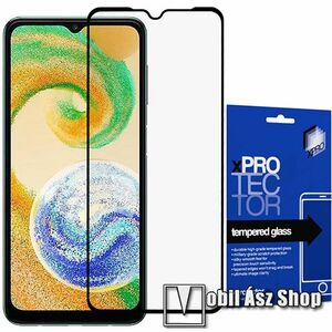 Xpro előlap védő karcálló edzett üveg - FEKETE - 9H, 0, 33mm, a teljes felületén tapad! - A TELJES KIJELZŐT VÉDI! - SAMSUNG Galaxy A04s (SM-A047F) / Galaxy A04 (SM-A045F) - GYÁRI kép