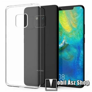 Szilikon védő tok / hátlap - ÁTLÁTSZÓ - HUAWEI Mate 20 Pro kép