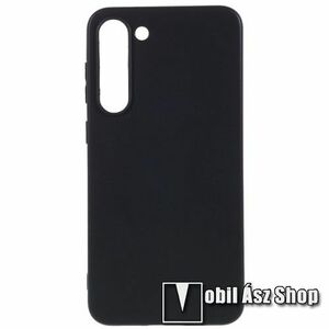 Szilikon védő tok / hátlap - MATT - FEKETE - SAMSUNG Galaxy S23 Plus kép