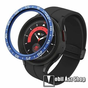 Okosóra lünetta védő rozsdamentes acélból - FEHÉR / KÉK - SAMSUNG Galaxy Watch5 Pro (SM-R925F) kép