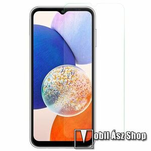 Előlap védő karcálló edzett üveg - 0, 3 mm vékony, 9H, Arc Edge, A képernyő sík részét védi - SAMSUNG Galaxy A14 5G (SM-A146) / 4G (SM-A145) kép